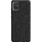 Черный чехол BoxFace Samsung A515 Galaxy A51 Leaves