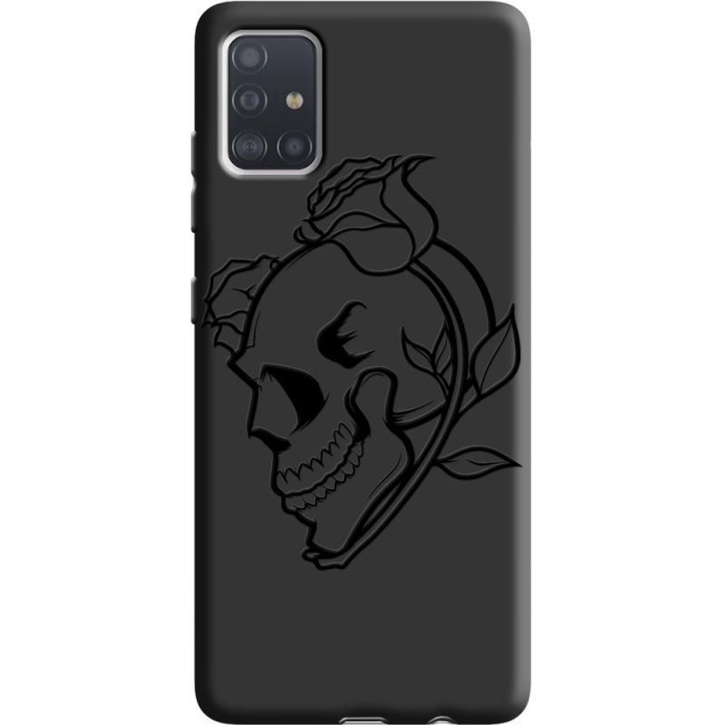 Черный чехол BoxFace Samsung A515 Galaxy A51 Skull and Roses