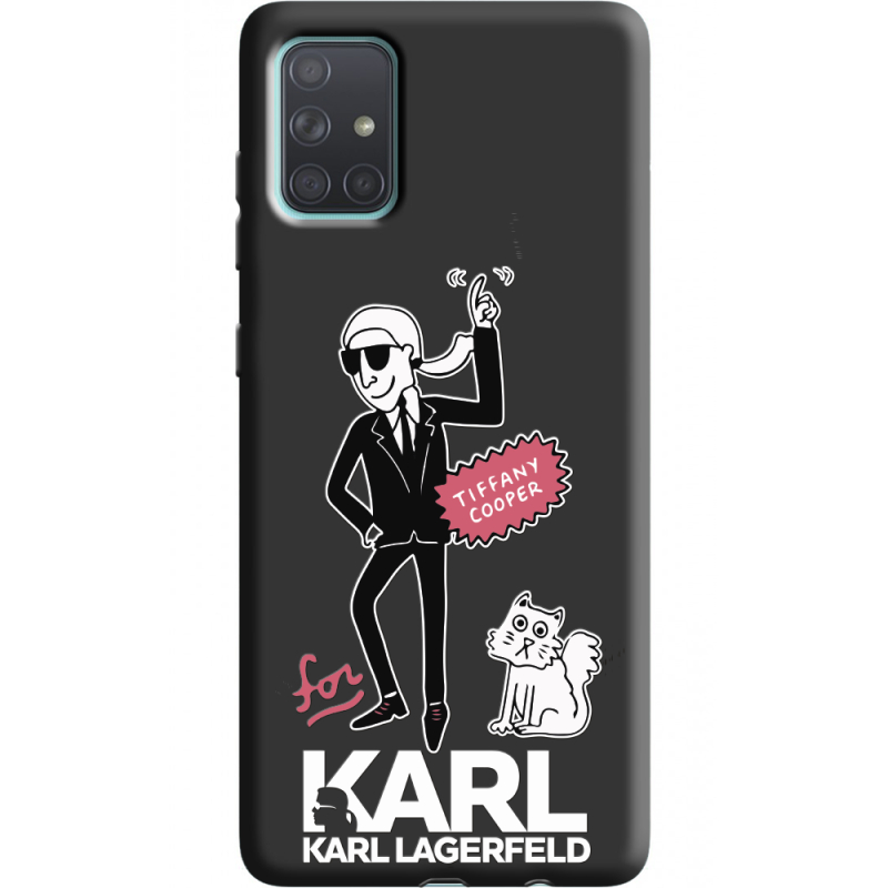 Черный чехол BoxFace Samsung A715 Galaxy A71 For Karl