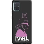 Черный чехол BoxFace Samsung A715 Galaxy A71 Pink Karl