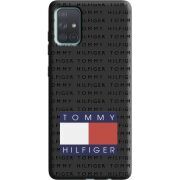 Черный чехол BoxFace Samsung A715 Galaxy A71 Tommy Print
