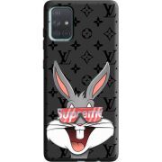 Черный чехол BoxFace Samsung A715 Galaxy A71 looney bunny