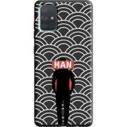 Черный чехол BoxFace Samsung A715 Galaxy A71 Man Pattern