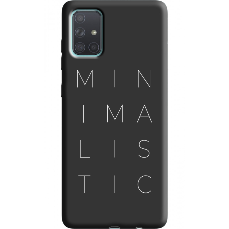 Черный чехол BoxFace Samsung A715 Galaxy A71 Minimalistic