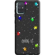 Черный чехол BoxFace Samsung A715 Galaxy A71 Among Us Invisible