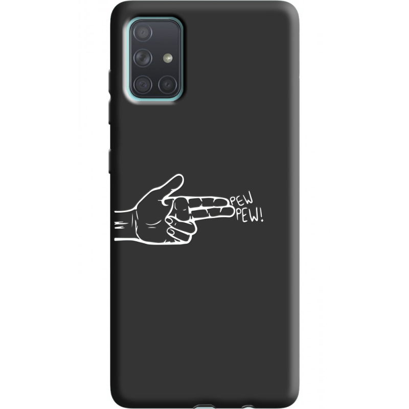 Черный чехол BoxFace Samsung A715 Galaxy A71 Pew Pew