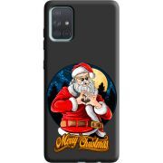 Черный чехол BoxFace Samsung A715 Galaxy A71 Cool Santa
