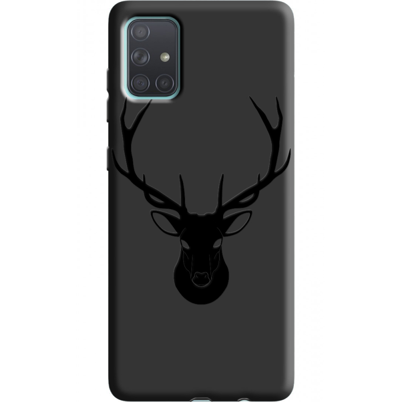 Черный чехол BoxFace Samsung A715 Galaxy A71 Deer