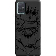 Черный чехол BoxFace Samsung A715 Galaxy A71 Bear King