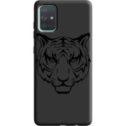 Черный чехол BoxFace Samsung A715 Galaxy A71 Tiger