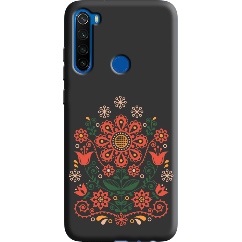 Черный чехол BoxFace Xiaomi Redmi Note 8T Ukrainian Ornament