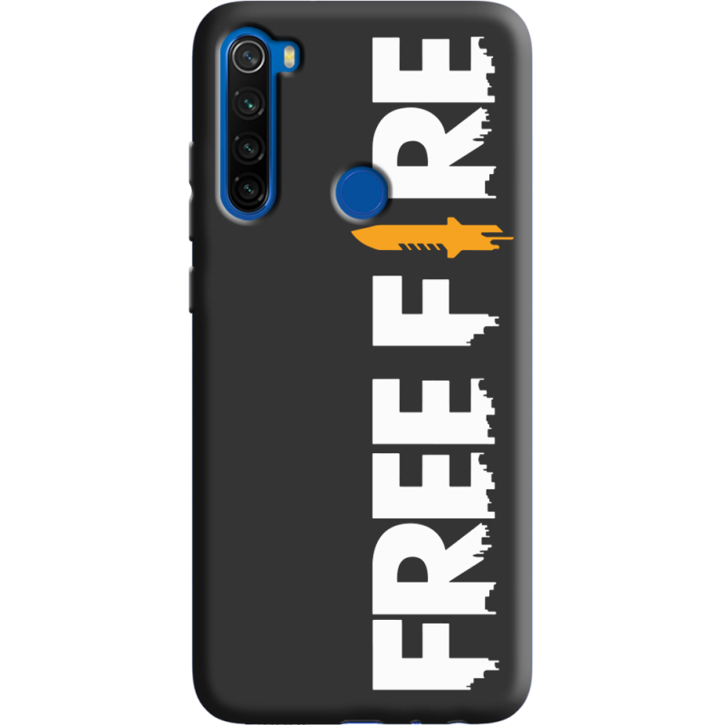 Черный чехол BoxFace Xiaomi Redmi Note 8T Free Fire White Logo