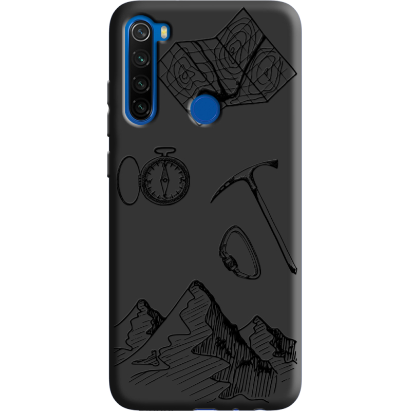 Черный чехол BoxFace Xiaomi Redmi Note 8T Mountains