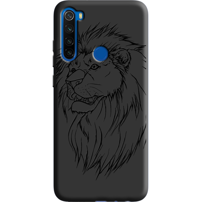 Черный чехол BoxFace Xiaomi Redmi Note 8T Lion