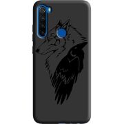 Черный чехол BoxFace Xiaomi Redmi Note 8T Wolf and Raven