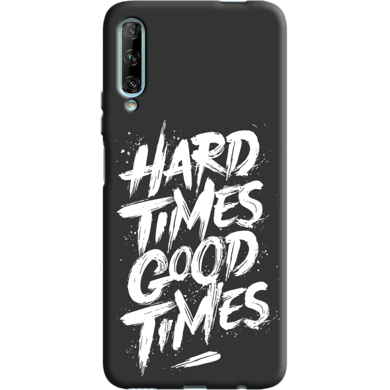 Черный чехол BoxFace Huawei P Smart Pro Hard Times Good Times