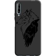 Черный чехол BoxFace Huawei P Smart Pro Wolf and Raven