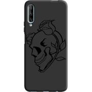 Черный чехол BoxFace Huawei P Smart Pro Skull and Roses