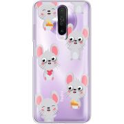 Прозрачный чехол BoxFace Xiaomi Poco X2 с 3D-глазками Mouse