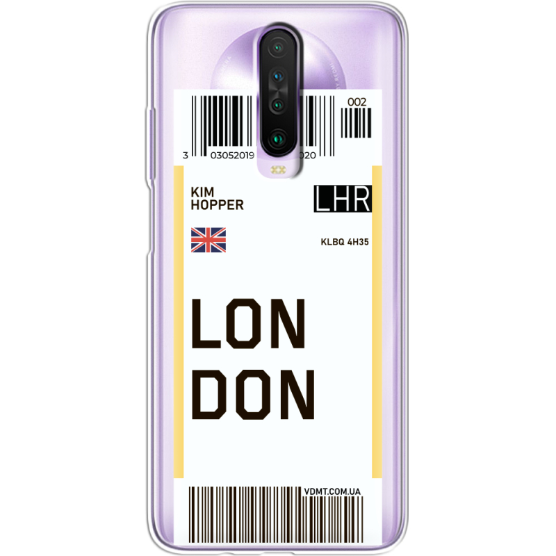 Прозрачный чехол BoxFace Xiaomi Poco X2 Ticket London