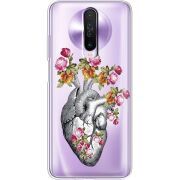 Чехол со стразами Xiaomi Poco X2 Heart