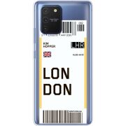 Прозрачный чехол BoxFace Samsung G770 Galaxy S10 Lite Ticket London