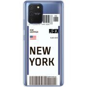Прозрачный чехол BoxFace Samsung G770 Galaxy S10 Lite Ticket New York