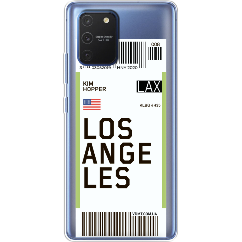 Прозрачный чехол BoxFace Samsung G770 Galaxy S10 Lite Ticket Los Angeles