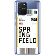 Прозрачный чехол BoxFace Samsung G770 Galaxy S10 Lite Ticket Springfield