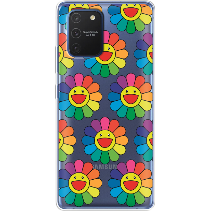 Прозрачный чехол BoxFace Samsung G770 Galaxy S10 Lite Hippie Flowers