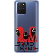 Прозрачный чехол BoxFace Samsung G770 Galaxy S10 Lite siquid game люди в красном