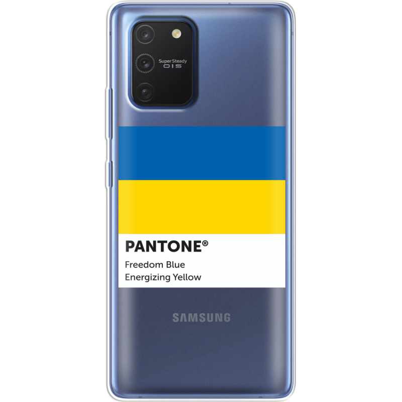 Прозрачный чехол BoxFace Samsung G770 Galaxy S10 Lite Pantone вільний синій