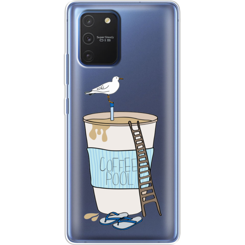 Прозрачный чехол BoxFace Samsung G770 Galaxy S10 Lite Segull in Cofee Pool