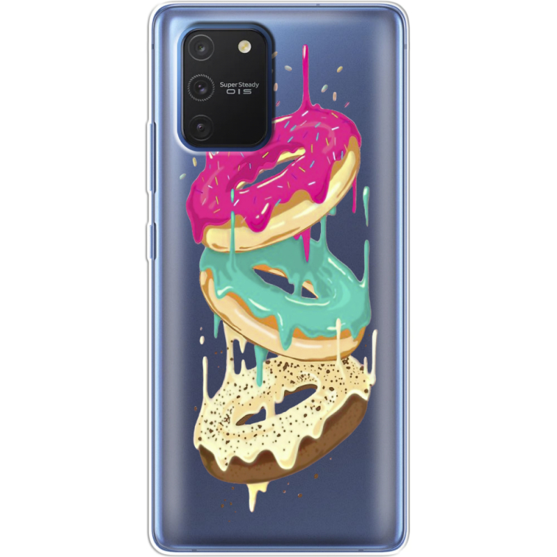 Прозрачный чехол BoxFace Samsung G770 Galaxy S10 Lite Donuts