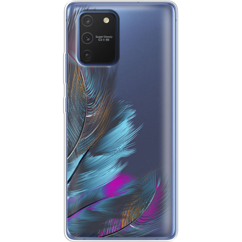 Прозрачный чехол BoxFace Samsung G770 Galaxy S10 Lite Feathers