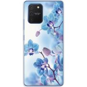 Чехол со стразами Samsung G770 Galaxy S10 Lite Orchids