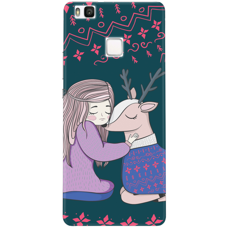 Чехол Uprint Huawei P9 lite Girl and deer