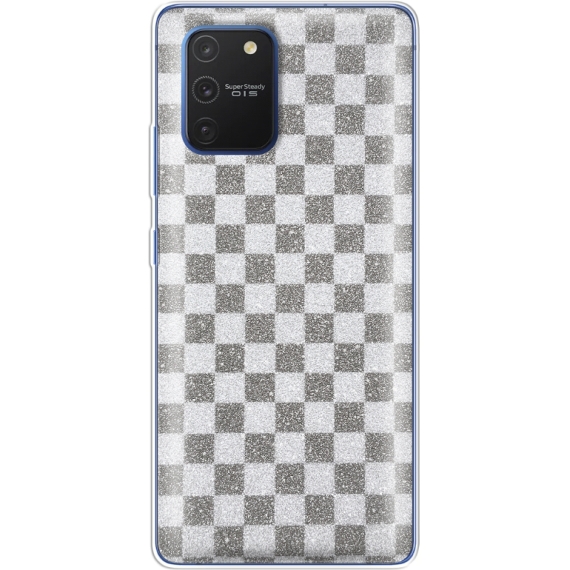 Чехол с блёстками Samsung G770 Galaxy S10 Lite Шахматы