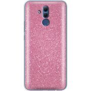 Чехол с блёстками Huawei Mate 20 Lite Розовый