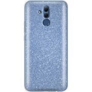 Чехол с блёстками Huawei Mate 20 Lite Голубой