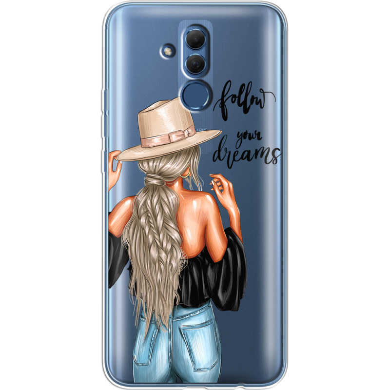Прозрачный чехол BoxFace Huawei Mate 20 Lite Follow Your Dreams