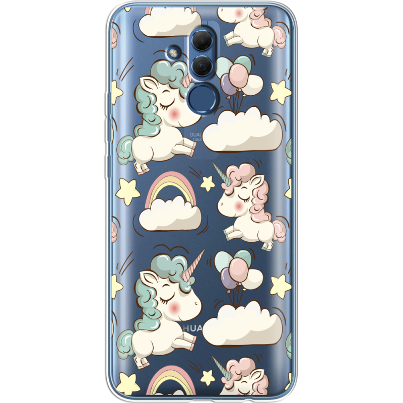 Прозрачный чехол BoxFace Huawei Mate 20 Lite Unicorns