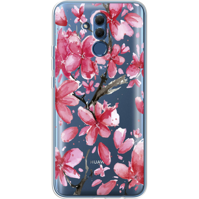 Прозрачный чехол BoxFace Huawei Mate 20 Lite Pink Magnolia