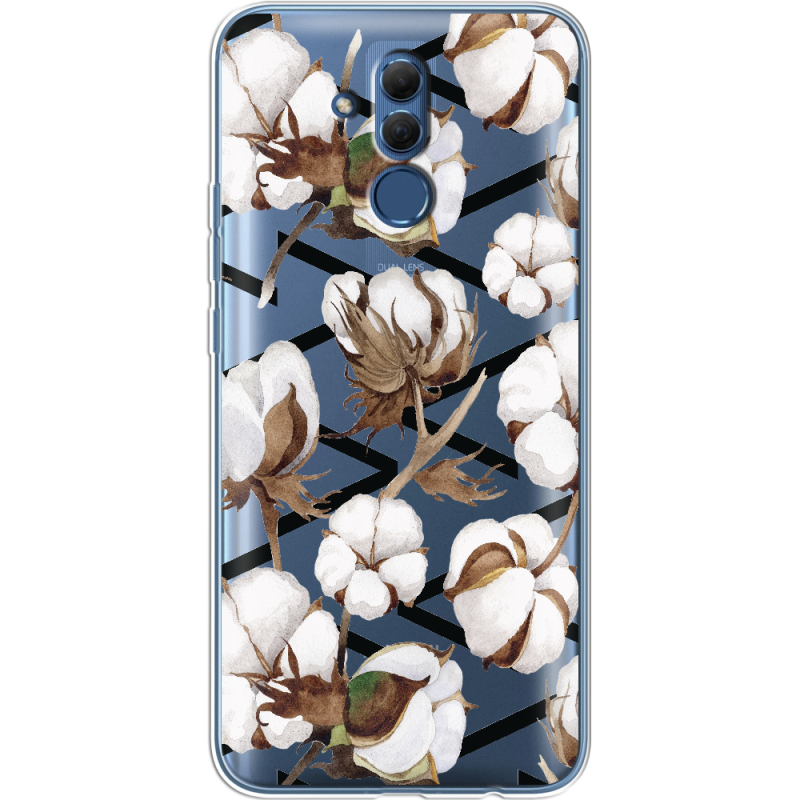 Прозрачный чехол BoxFace Huawei Mate 20 Lite Cotton flowers