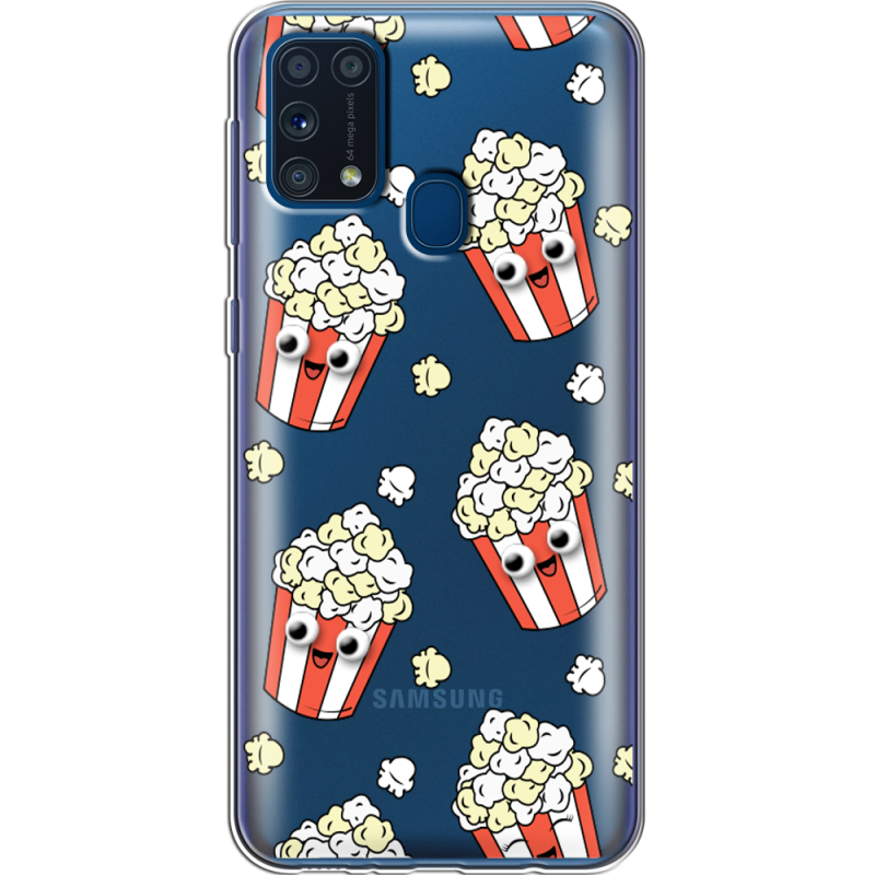 Прозрачный чехол BoxFace Samsung M315 Galaxy M31 с 3D-глазками Popcorn