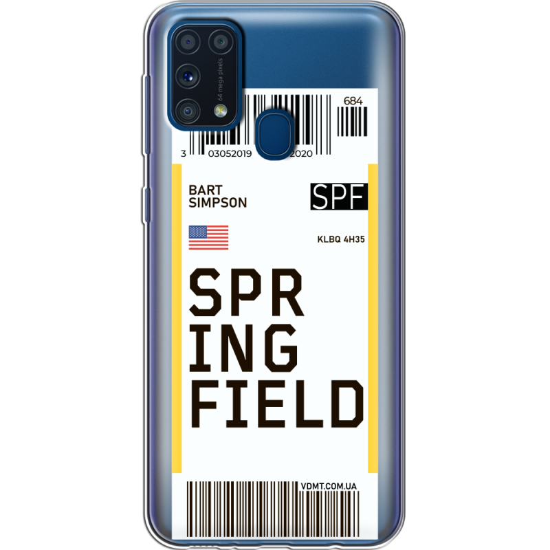 Прозрачный чехол BoxFace Samsung M315 Galaxy M31 Ticket Springfield