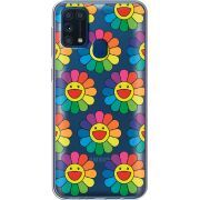 Прозрачный чехол BoxFace Samsung M315 Galaxy M31 Hippie Flowers