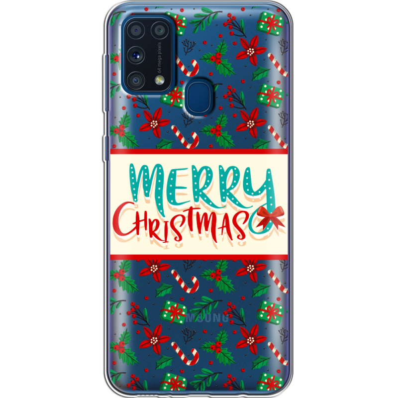 Прозрачный чехол BoxFace Samsung M315 Galaxy M31 Vintage Christmas Pattern