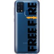 Прозрачный чехол BoxFace Samsung M315 Galaxy M31 Free Fire Black Logo