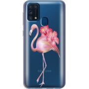 Прозрачный чехол BoxFace Samsung M315 Galaxy M31 Floral Flamingo